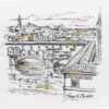 Pointe Vecchio #953A pen & ink landmark drawing is popular because of it's view of the ancient bridge.
