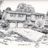 Pen & ink house portrait by artist Stephen F. Condren.