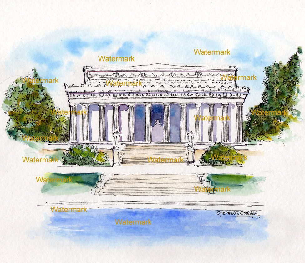 Abraham Lincoln Memorial Drawing