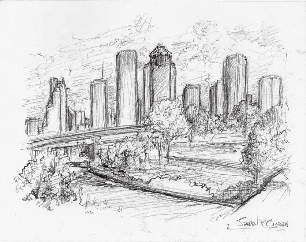 Houston Skyline Drawing : Houston Skyline Drawing | Bodaqwasuaq