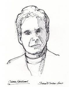 Charles Krauthammer pen & ink drawing, prints, image scans.
