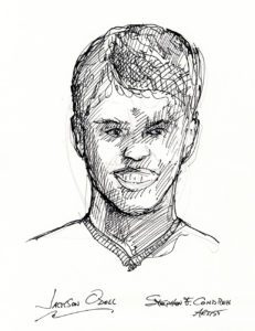Jackson Odell celebrity art pen & ink drawing