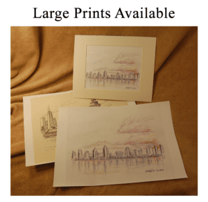 Large skyline prints by artist Stephen F. Condren.