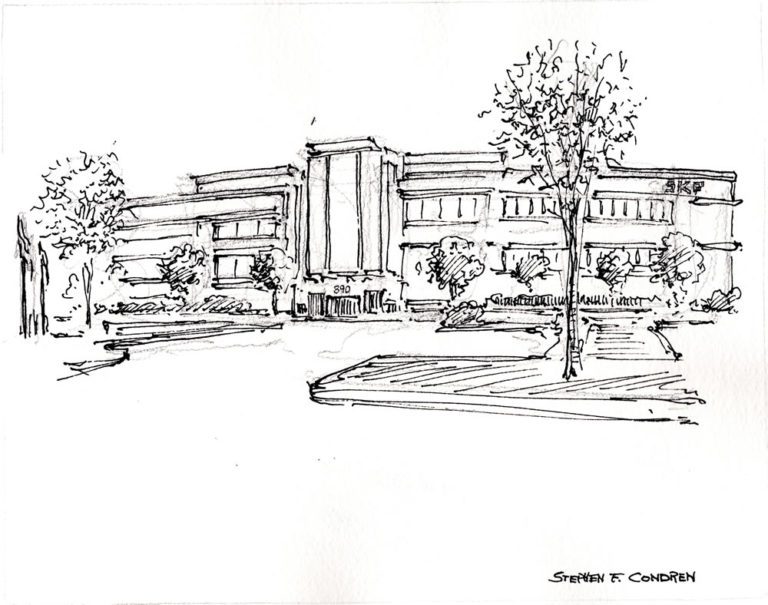 Architectural Rendering Pen & Ink 7/3/2018B by artist Stephen F. Condren