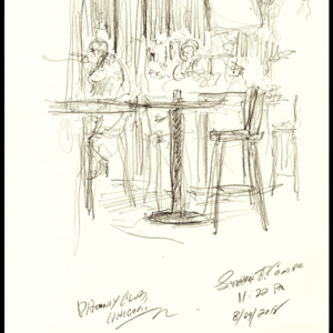 Bar Scene #123A pencil tavern drawing.