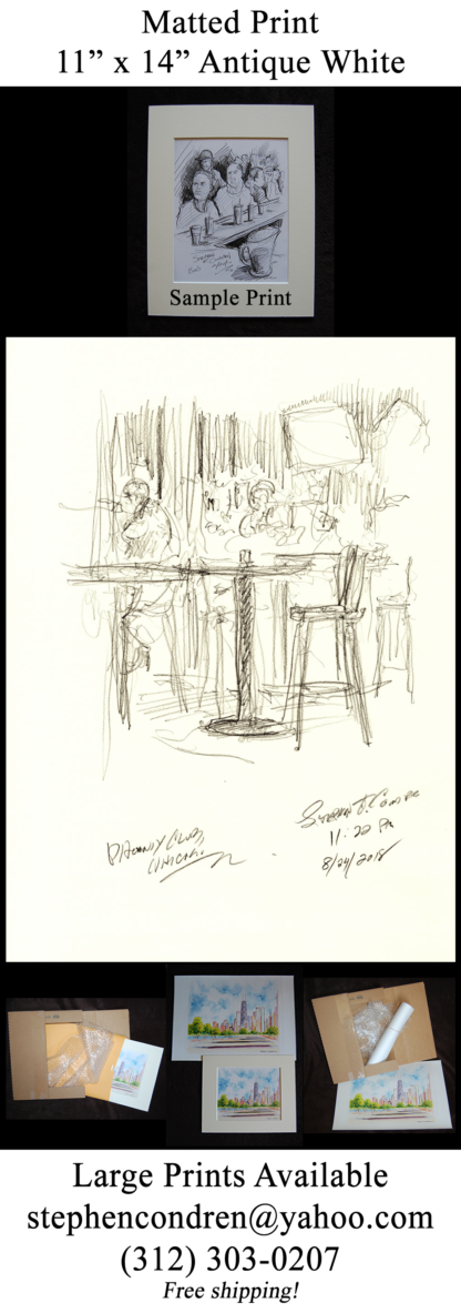 Bar Scene #123A pencil tavern drawing.