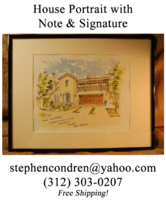 House portrait Realtor note and signature.