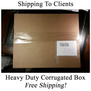 Strong corrugated shipping boxes to clients.