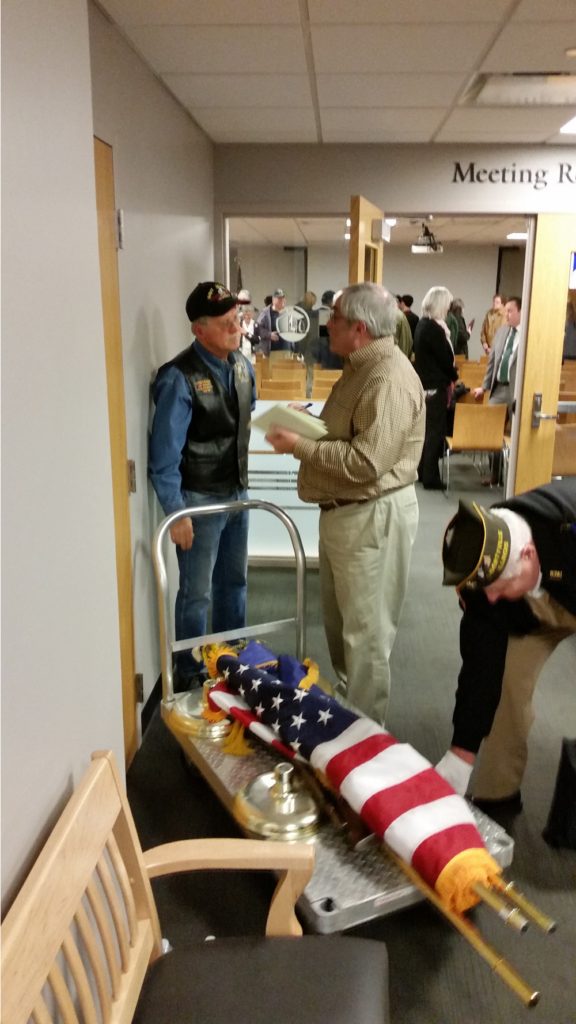 Congressman Bradley Schneider honors Vietnam War Veterans with Stephen F. Condren, of the USS Midway CV-41