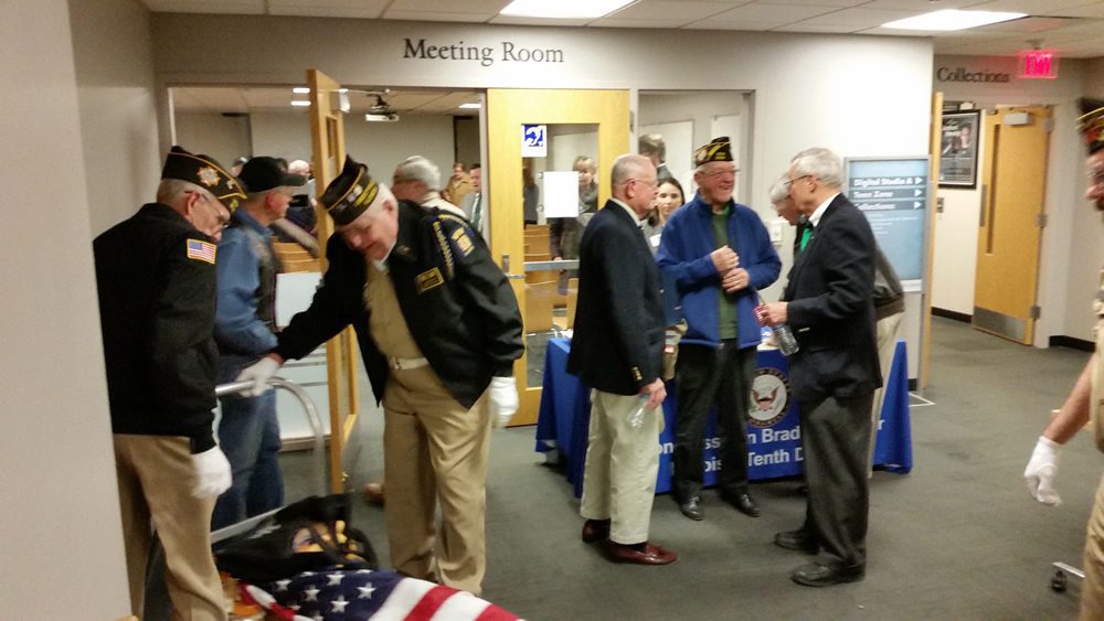 Congressman Bradley Schneider honors Vietnam War Veterans with Stephen F. Condren, of the USS Midway CV-41