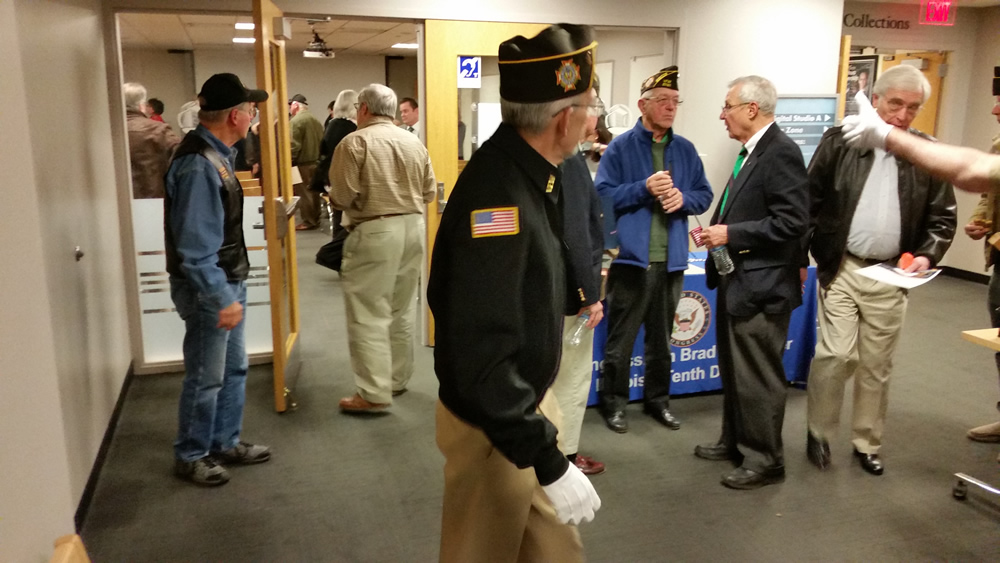 Congressman Bradley Schneider honors Vietnam War Veterans with Stephen F. Condren, of the USS Midway CV-41
