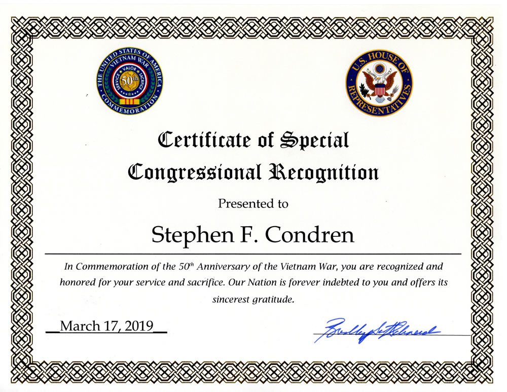 Congressional Recognition From Congressman Brad Schneider.