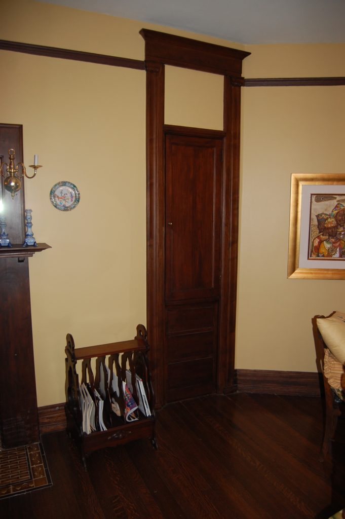 Bedroom cabinet of the Montgomery home in Kenwood, Chicago.