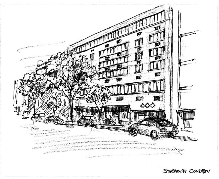 Architectural Rendering Pen & Ink 7/3/2018B by artist Stephen F. Condren