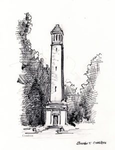 Denny Chimes #273Z pen & ink drawing with prints by Stephen F. Condren at Condren Galleries.