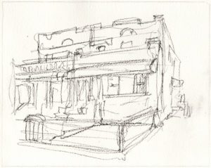 Pencil sketch rendering by artist Stephen F. Condren for Realtor Daniel Soldano.