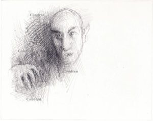 Nosferatu pencil drawing #755A.