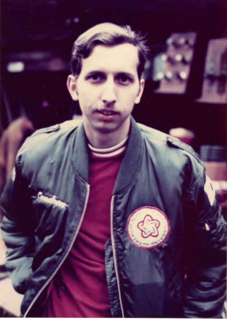 Stephen F. Condren wearing commemorative service jacket.