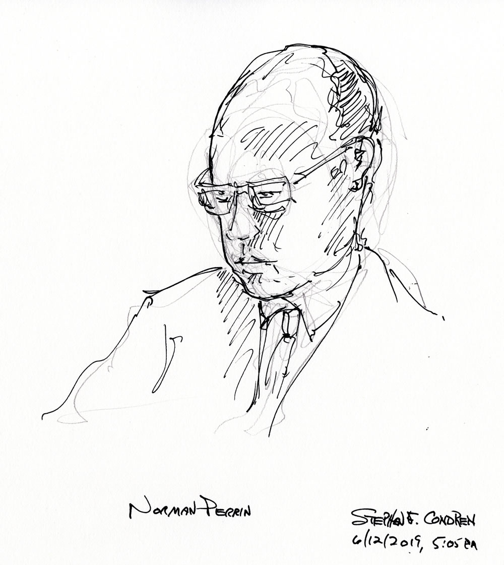 Norman Perrin #412Z pen & ink drawing by artist Stephen F. Condren.