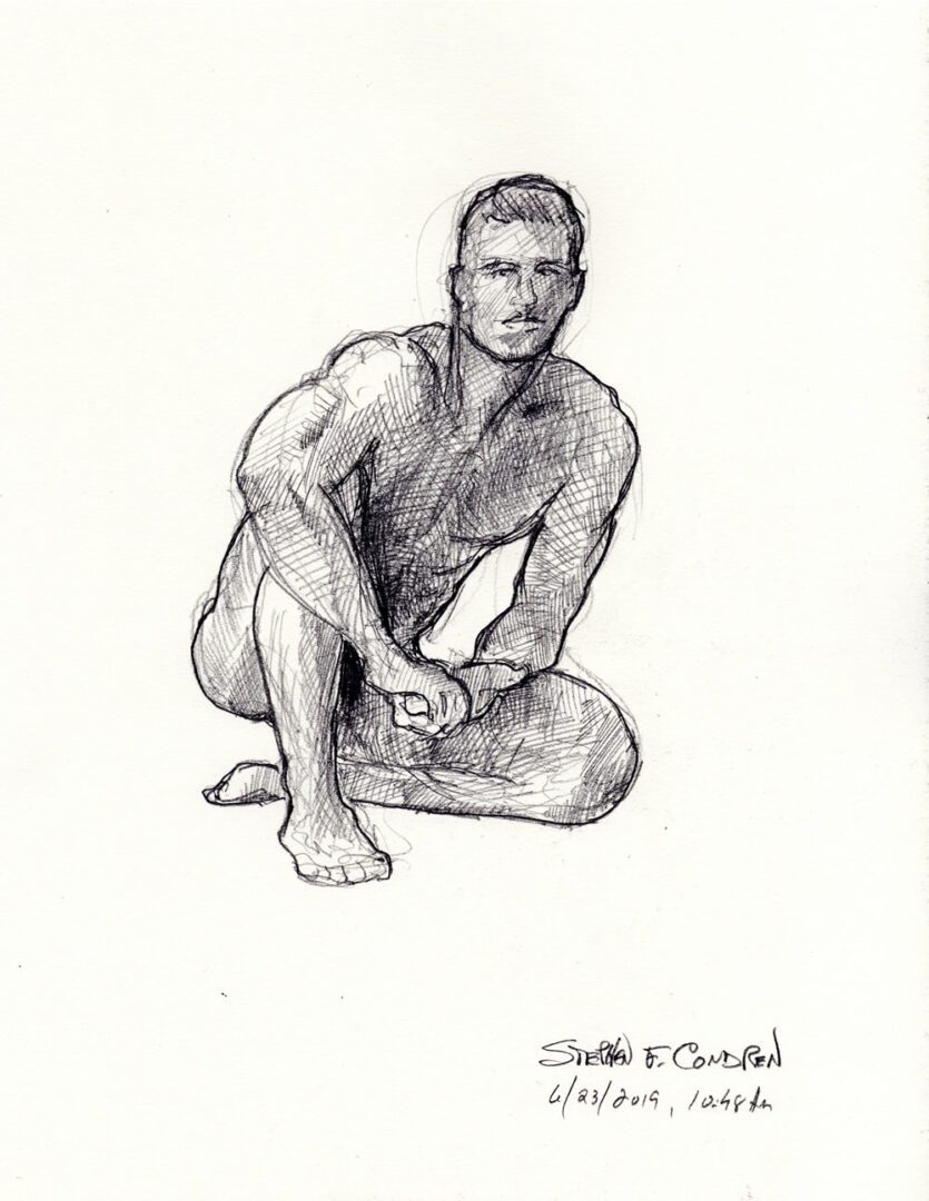 Human Male Design #450Z, with pen & ink drawings by artist Stephen F. Condren.