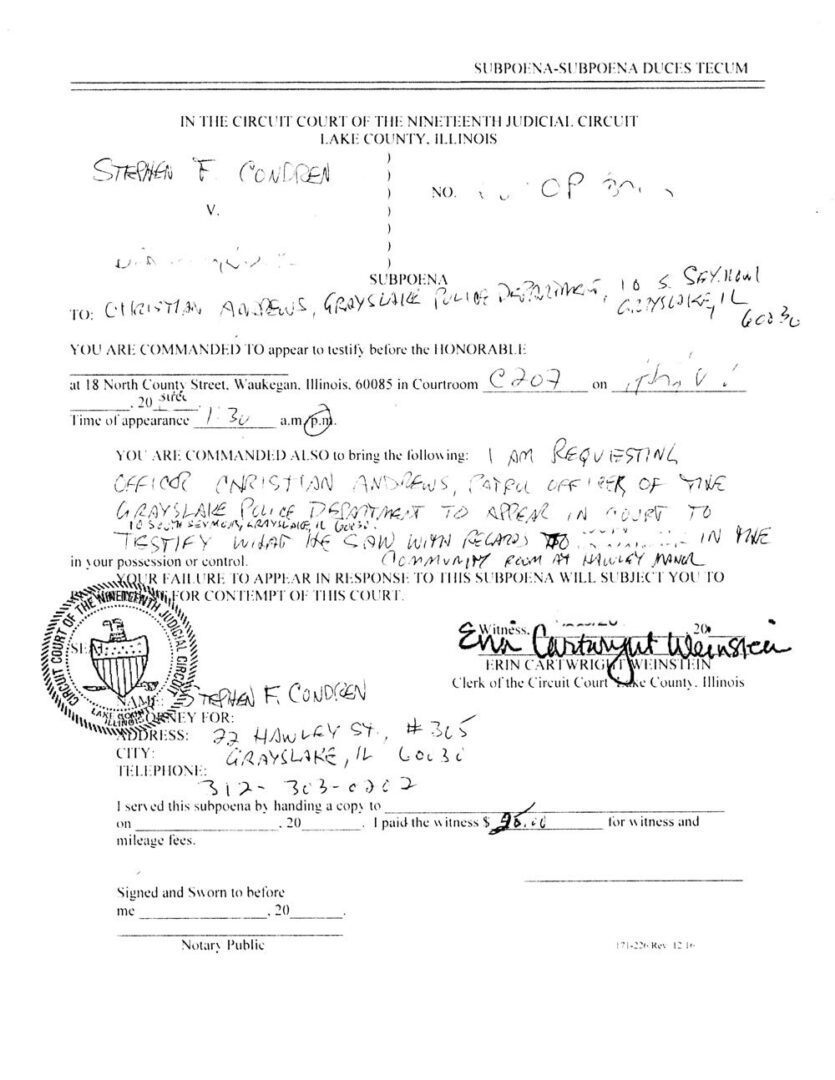 subpoena-for-police-officer-christian-andrews-condren-galleries