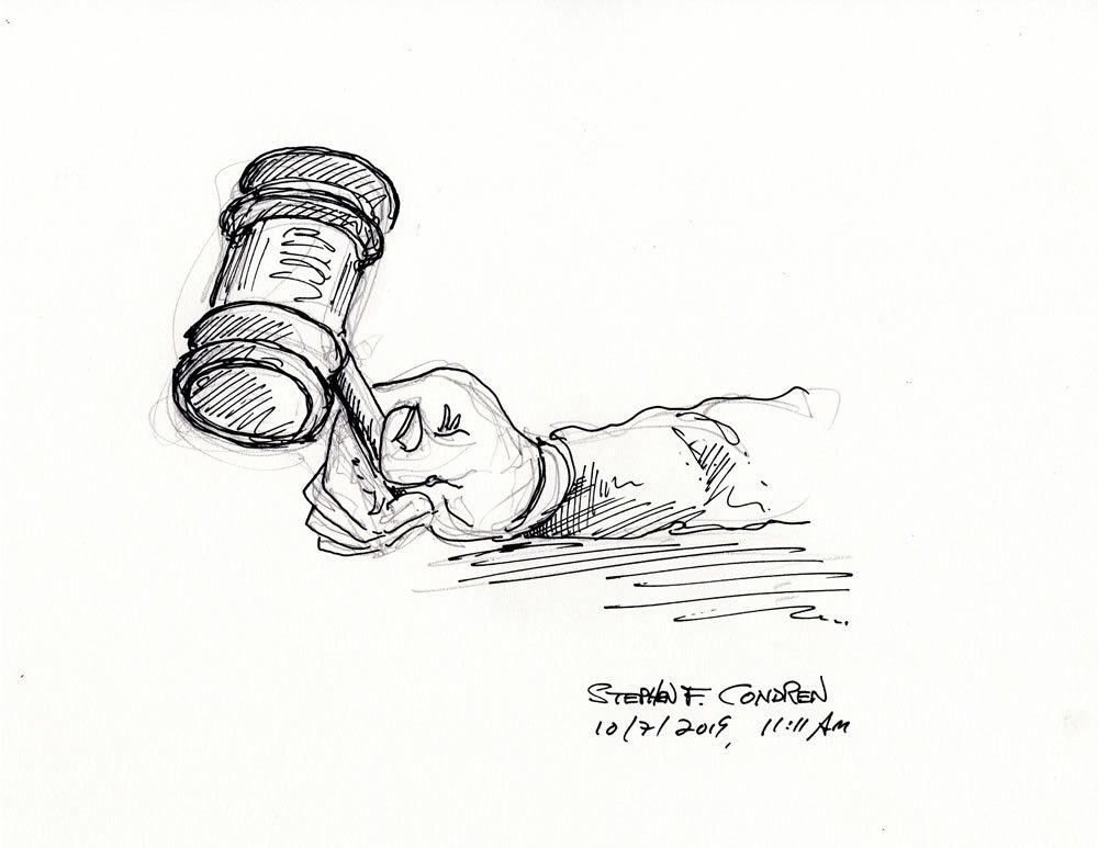 Faith On Demand #433Z pen & ink drawing by artist Stephen F. Condren.