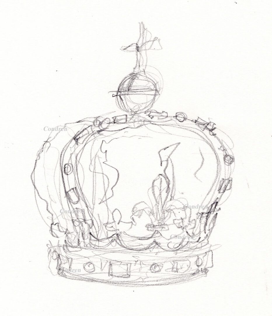 Crown Pencil Drawing