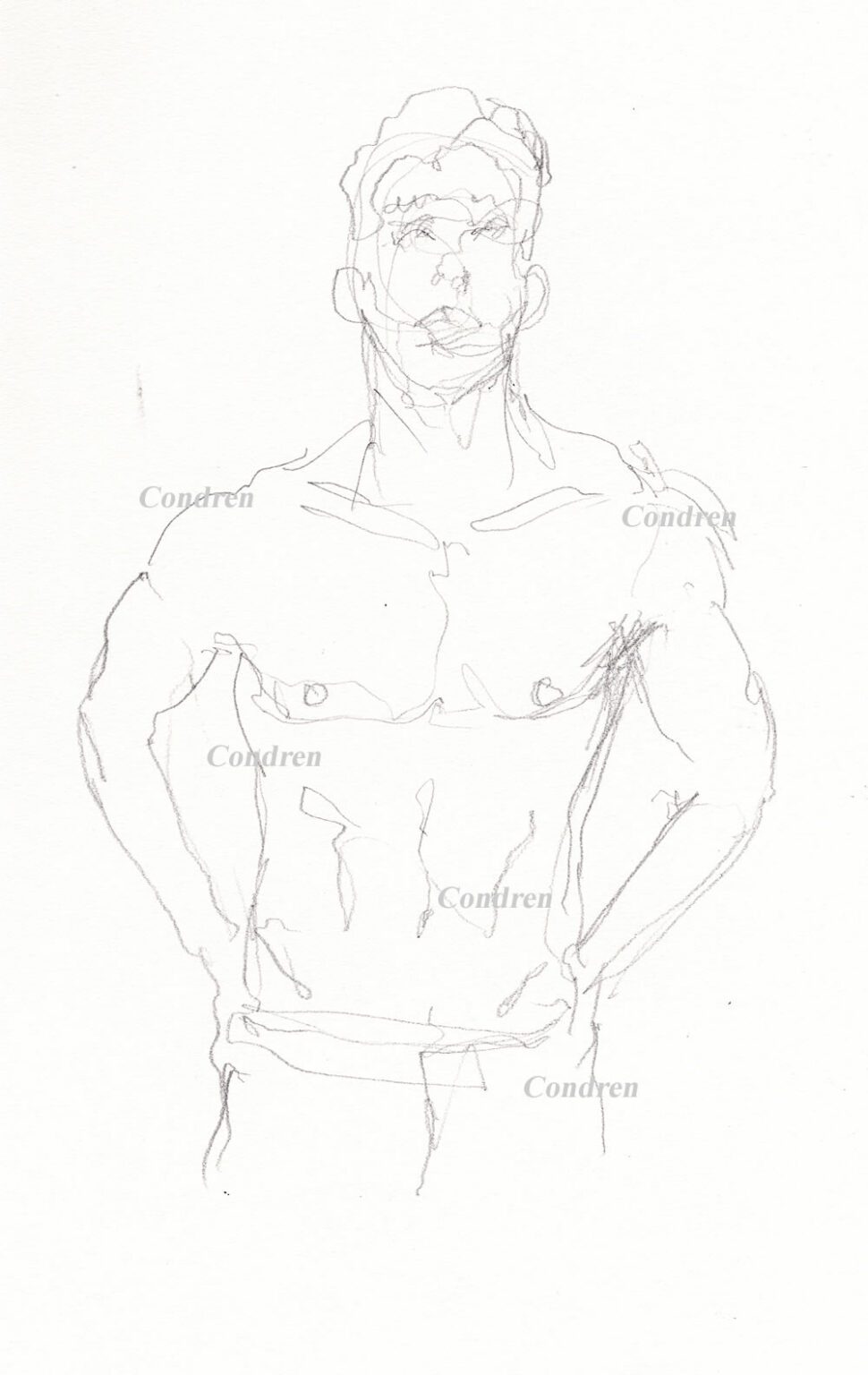 Michael Phelps 358a Pen And Ink Figure Drawing • Stephen Condren 