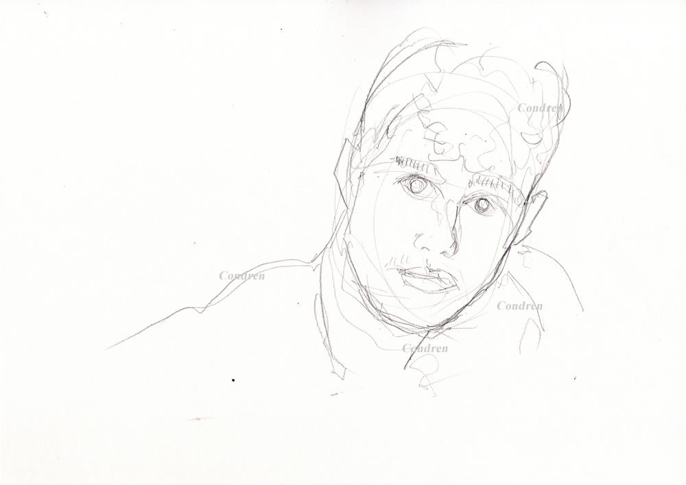 Hot beautiful boy #360Z pencil drawing by artist Stephen F. Condren, with LGBTQ gay prints.