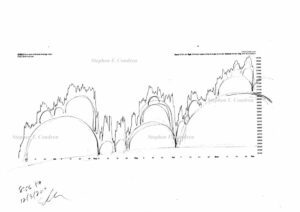Stock market architecture #614Z or stock market forecast charts by artist Stephen F. Condren.