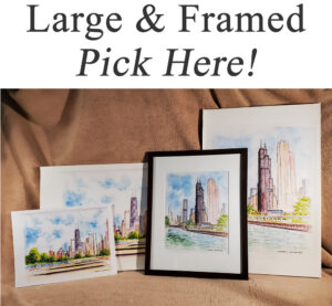 Large Prints and framed prints of Atlanta skyline #815A.