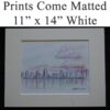 Matted skyline print.