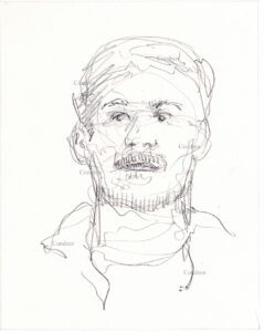 Erick Munchel pencil drawing. Stephen Condren