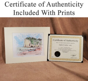Certificate of Authenticity for Condren Galleries.
