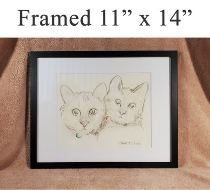 Framed animal and pet portrait.