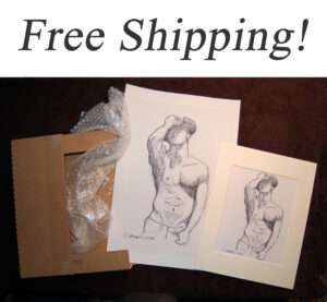 Free shipping for matted figures at Condren Galleries.