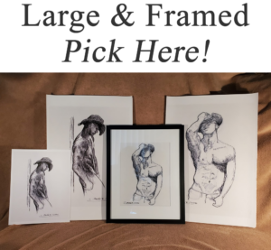 Framed & large prints of Hot nude male #144A.