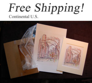 Free shipping for Skylines Continental U.S. Atlanta skyline #826A