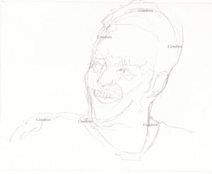 Tom Brady 174A pencil celebrity drawing by Stephen Condren.