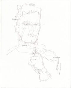 Tom Brady 178A pencil celebrity sketch by artist Stephen Condren.