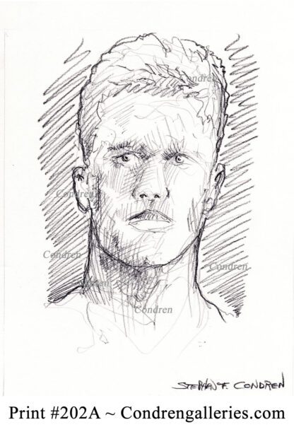 Tom Brady 202A pencil celebrity drawing by artist Stephen Condren.