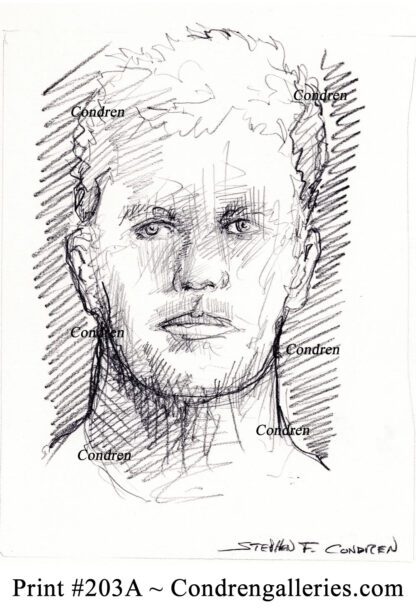 Tom Brady 203A Pencil Celebrity Drawing by artist Stephen Condren.
