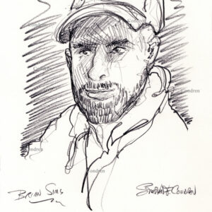 Brian Sims 236A pencil celebrity drawing by artist Stephen Condren.