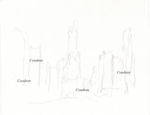 Trump Tower 216A pencil landmark drawing by artist Stephen Condren.