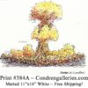Atom bomb explosion 384A mushroom cloud color pen & ink drawing by artist Stephen Condren.