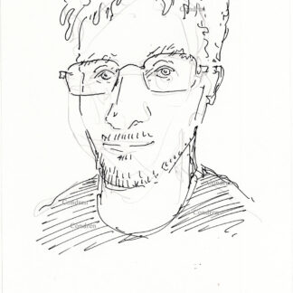 Sean Kernan 399A celebrity YouTuber pen & ink portrait drawing by artist Stephen Condren.