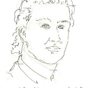 Matthew McConaughey 401A celebrity actor pen & ink portrait drawing by artist Stephen Condren.