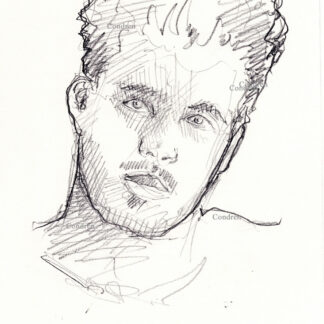 Janis Danner 321A celebrity model pencil portrait drawing by artist Stephen Condren.