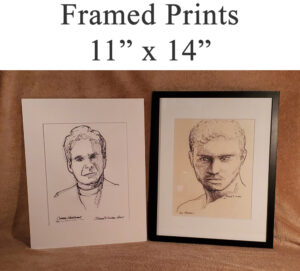 Framed Celebrity Prints.
