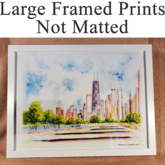 Large framed prints not matted.
